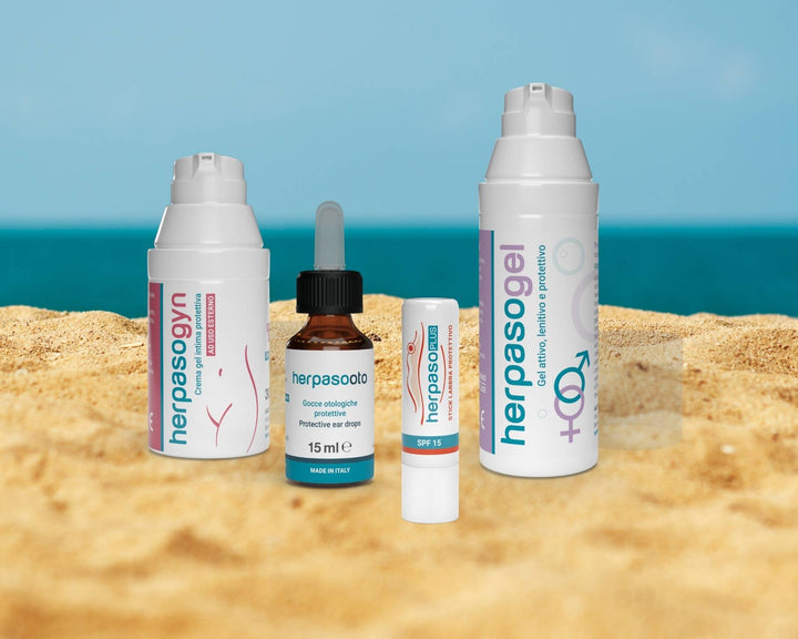 Kit vacanze Herpaso: la valigia intelligente per proteggere pelle, orecchie, labbra e zona intima