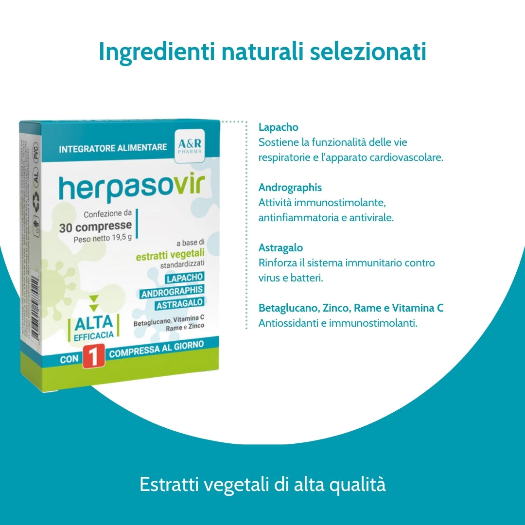 Herpasovir – Integratore Alimentare per il Supporto del Sistema Immunitario